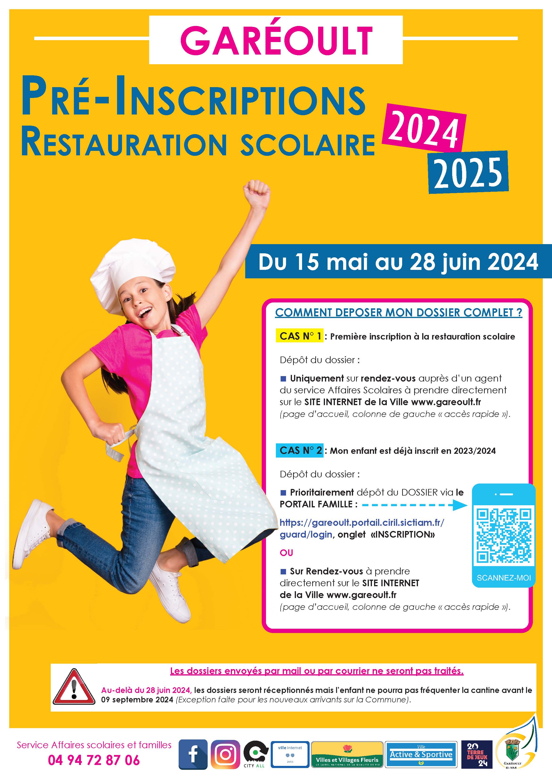 affiche inscriptions 2024 2025