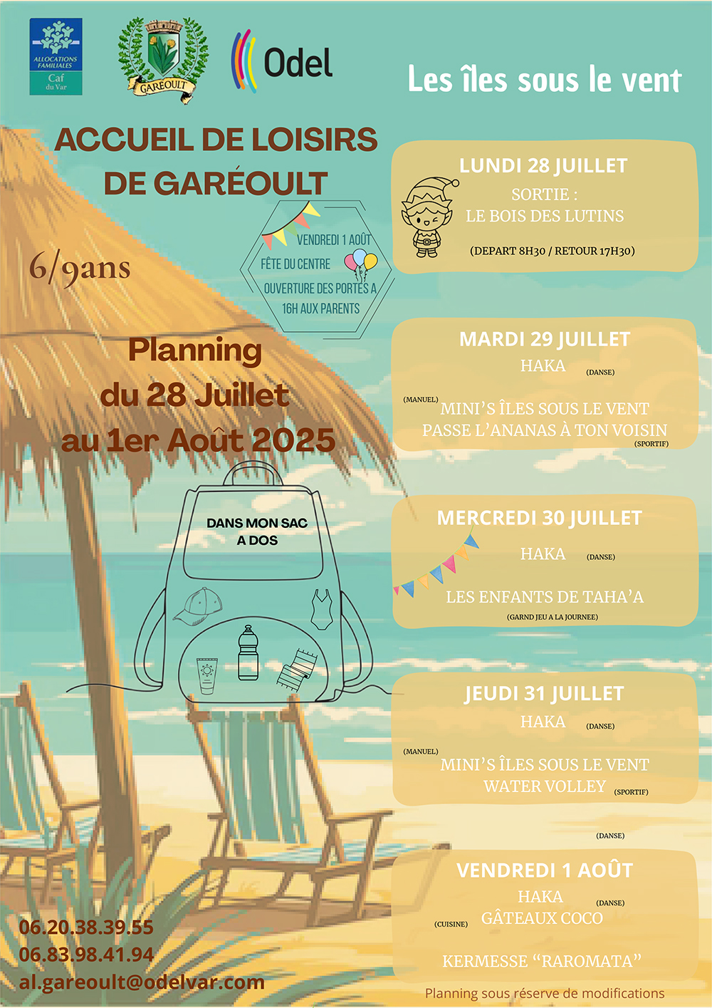 DU 28 JUILL AU 01 AOUT 2025 6 9 ANS