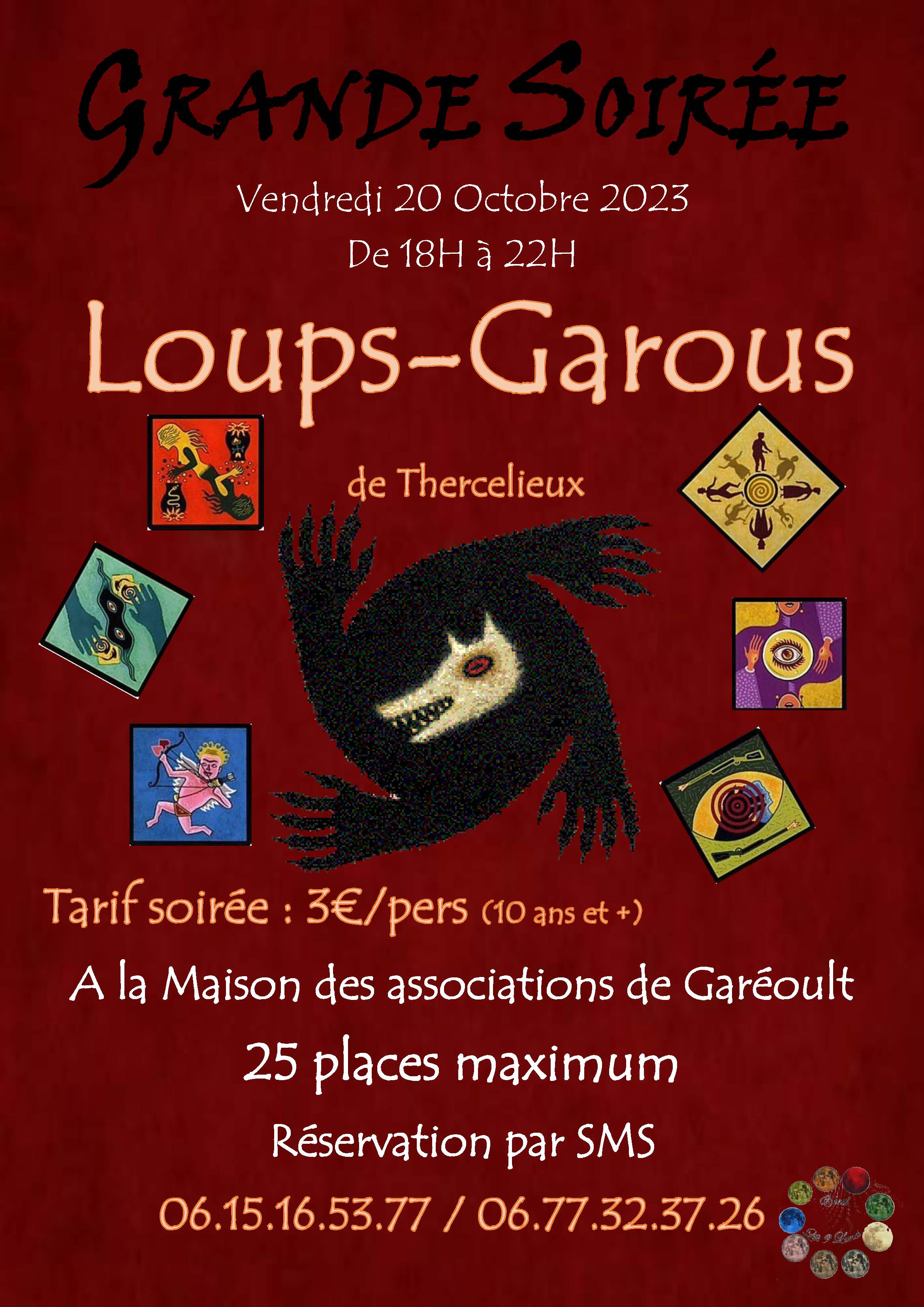Affiche Soirée Loups garous 2023 GAREOULT