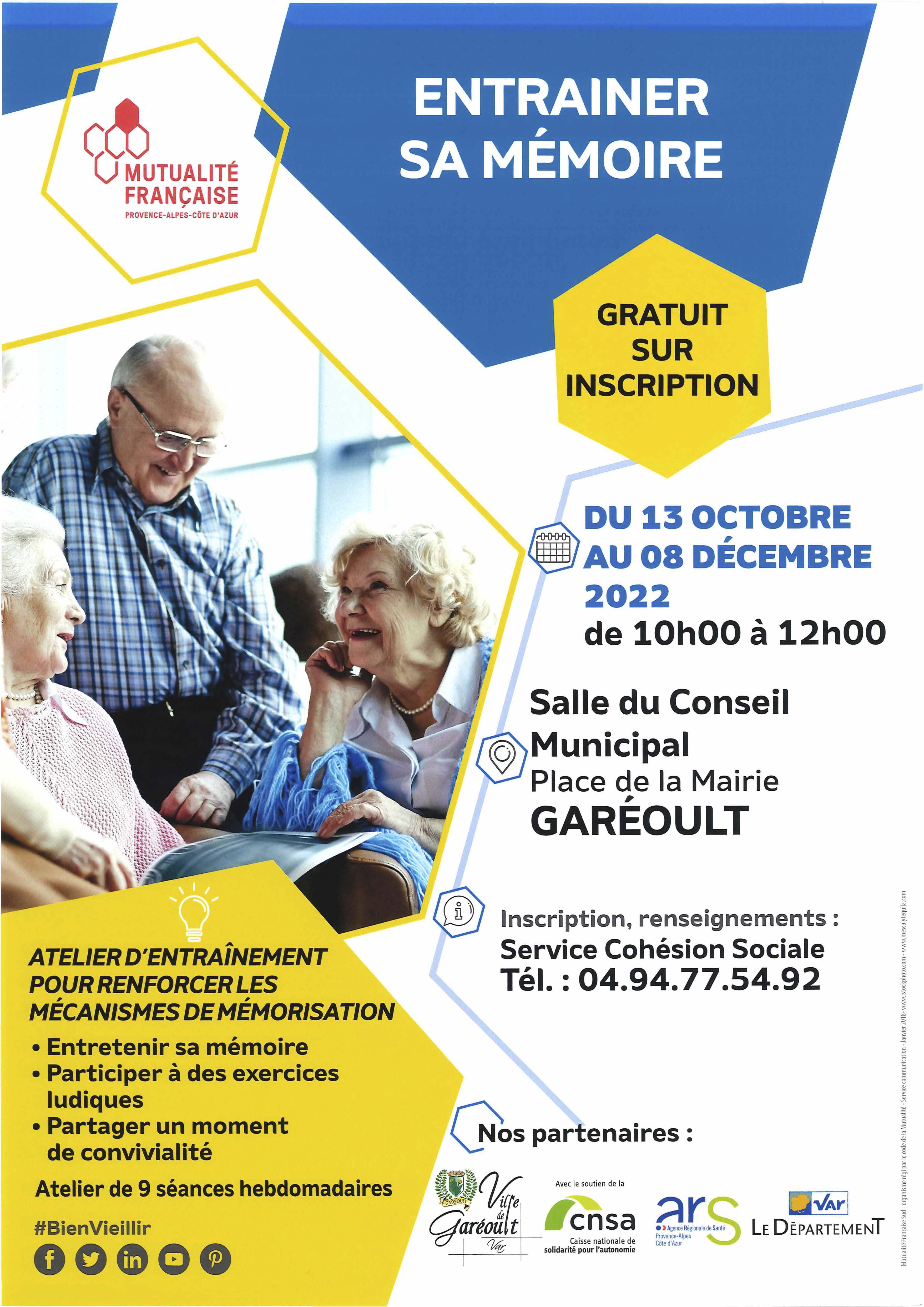 AFFICHE ATELIER MEMOIRE oct dec 22
