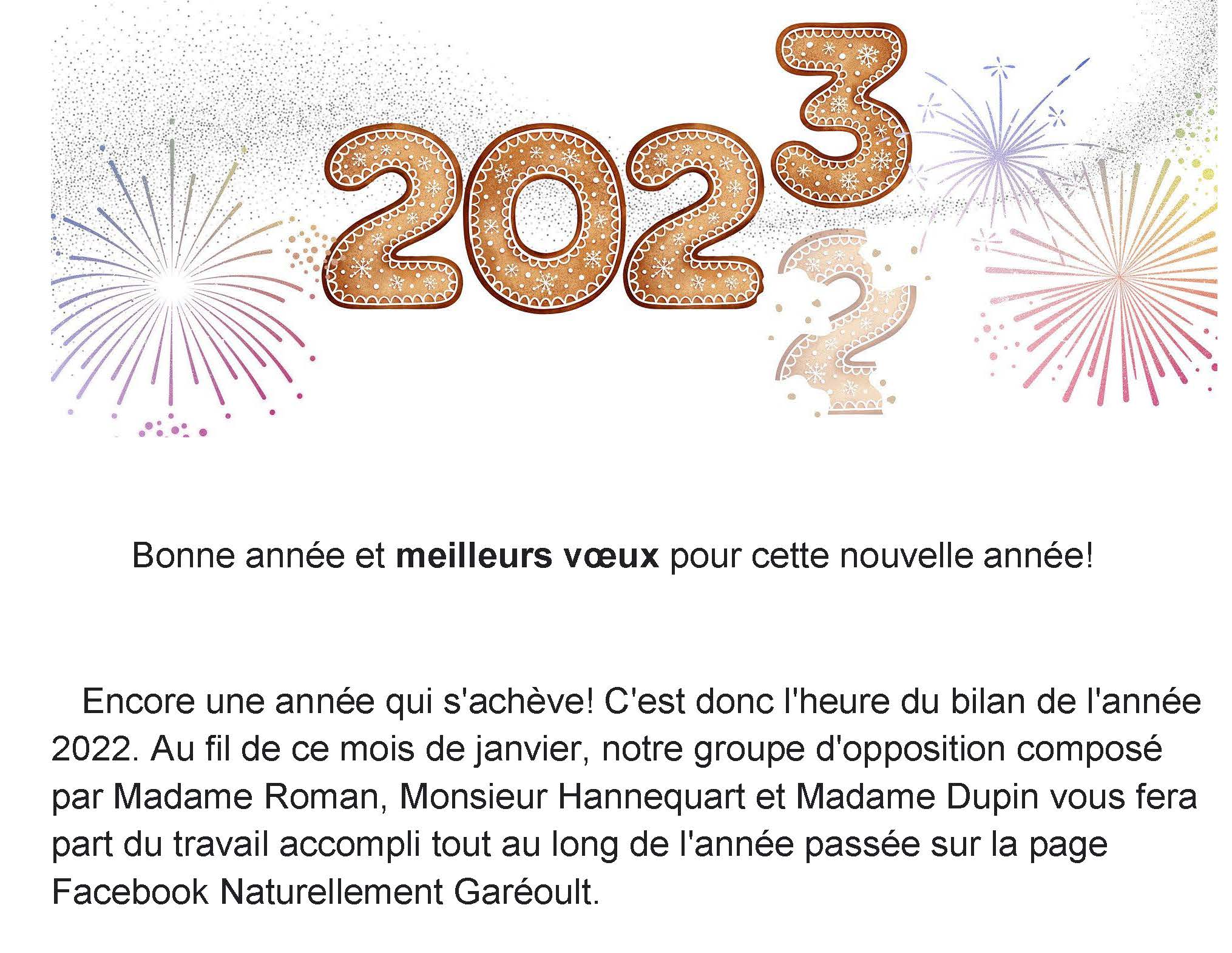 Voeux 2023 opposition