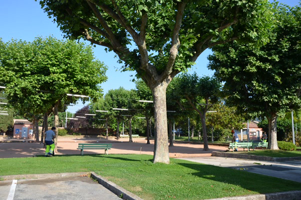 boulodrome et fleurs en ville